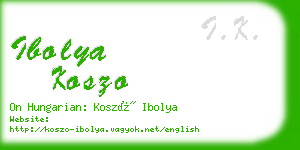 ibolya koszo business card